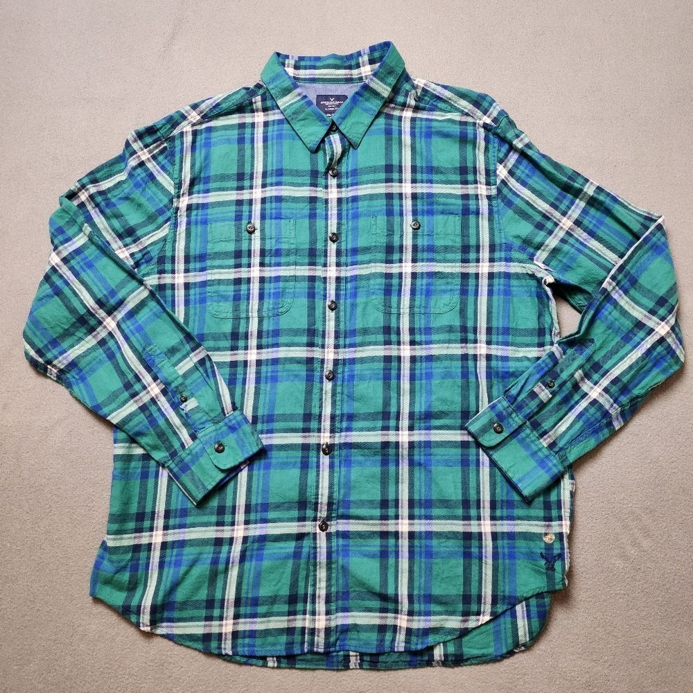 AmericanβEagle Plaid Shirt With Tag Nwt Sz XXL